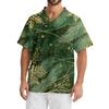 Men's Casual Short-Sleeved V-Neck Printed Front Pocket Top