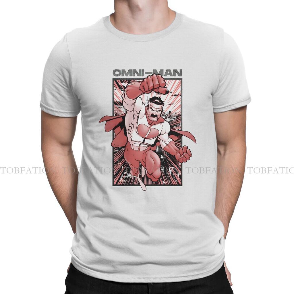 Invincible TV Series Mens TShirt OmniMan Distinctive T Shirt 100 Cotton Graphic Sweatshirts Hipster