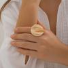 Unique Irregular Big Cuff Rings for Women Open Matte Gold Color Finger Rings Adjustable Jewelry Punk Party Wedding Gifts