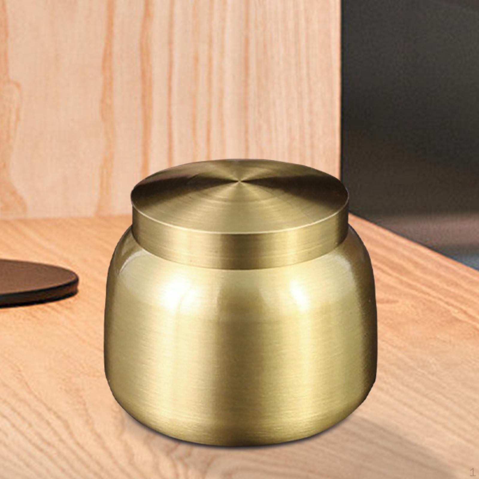Латунная банка для хранения чайных и кофейных зерен Герметичный контейнер 4.4cmx3.8cm