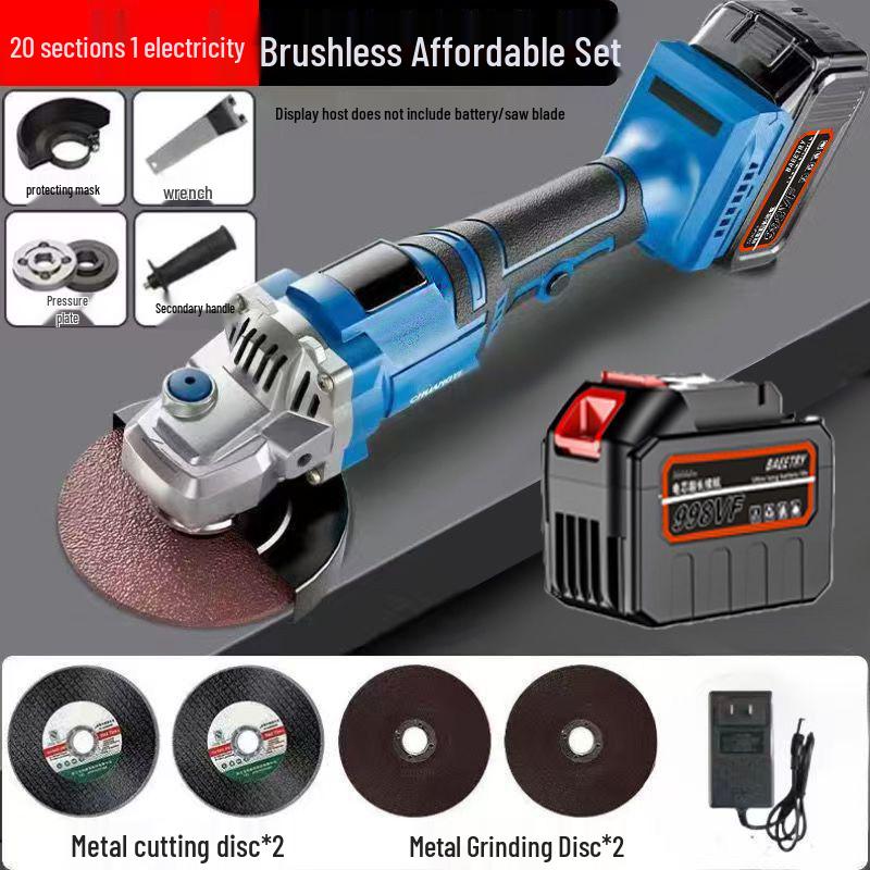High-Power Brushless Rechargeable Lithium Angle Grinder & Multi-Functional Tool