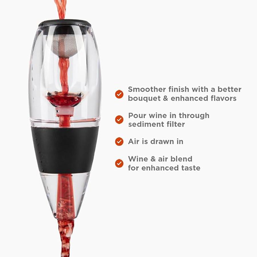 Wine Aerator Magic Red Wine Decanter Pourer with Filter Stand Quick Air Aerator Dispenser for Home Dining Bar Essential Set