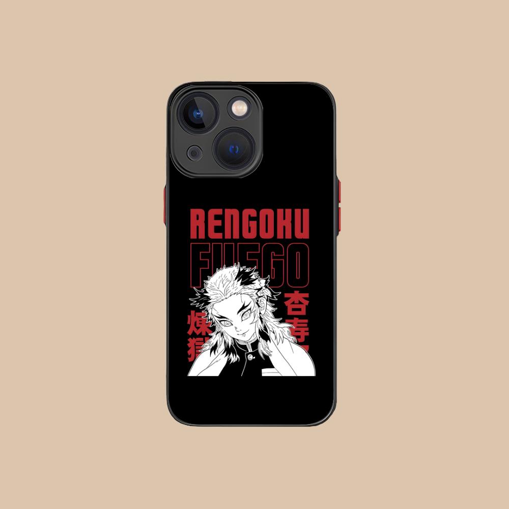 Demon Slayer Rengoku Phone Case for iPhone 16 15 14 13 12 11 X XR XS 8 7 Pro Max Plus Mini Colour Printing Silicone Cover Pretty