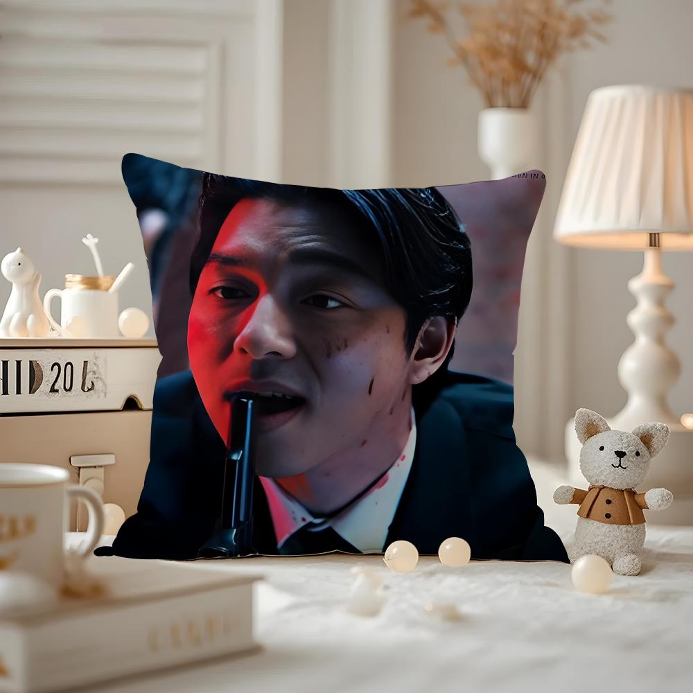 Actor Gong Yoo Cushion Cover Pattern Printed Pillowcase For Living Room Sofa Cushion Cover & Bedroom Decor