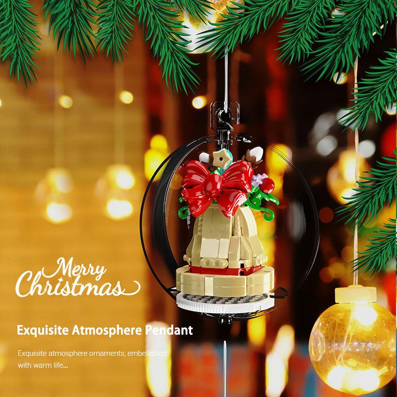 Christmas Pendant Ball Building Blocks Mini Bricks Bell Snowman Santa Claus Christmas Tree Decorations For Home Christmas Gifts