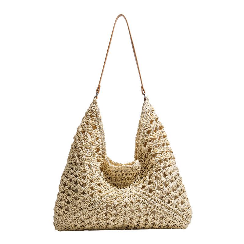 Small-scale Design-inspired Woven Shoulder Bag Tote Bag Beach-style Crossbody Bag