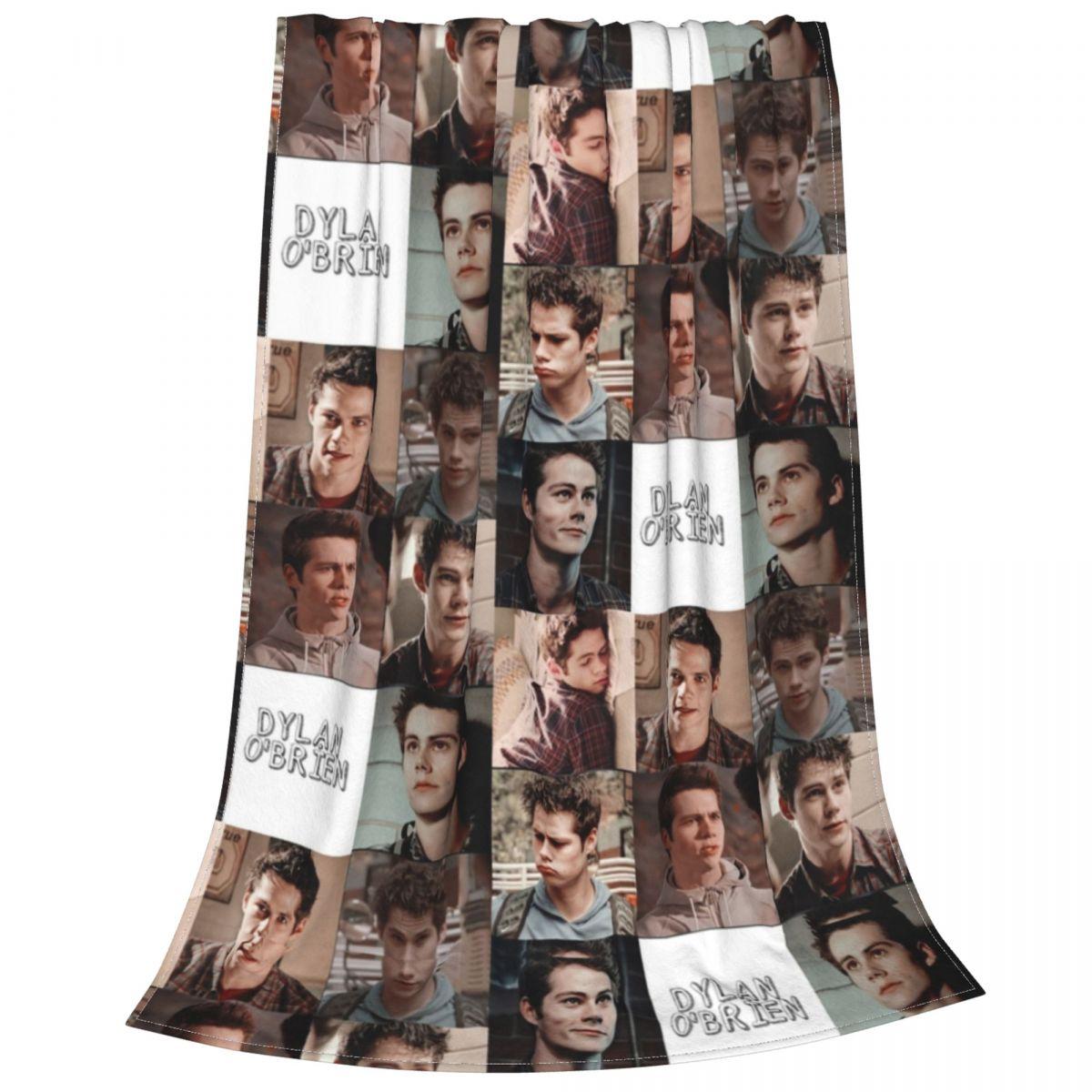 Dylan O Brien Flannel Throw Blanket Teen Wolf Stiles Actor Blanket for Home Office Warm Quilt Size: 75*100cm, Weight: 230 GSM