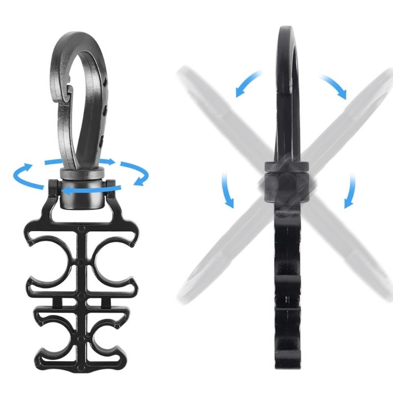 Scubas Diving Hose Holder Clip with Snap Hook Buckle Diving Double Hose Holder Clip Diving Double BCD Hose Clip Enduring