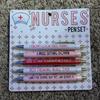 5 Pieces Nurse Pens Work Funny Black Ink Ballpoint Nursing Pens for Nurse Doctor Teachers Students Women Men Gifts