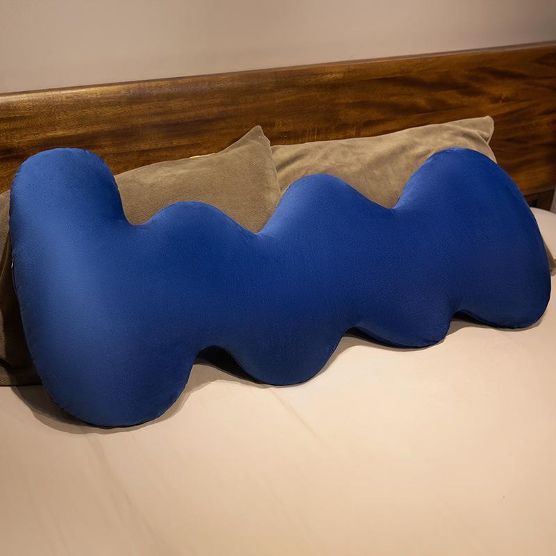 Wave-Shaped Cloud Leg & Back Hugging Pillow - Long Body Cushion for Side Sleepers