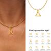 CARLIDANA Waterproof 316L Stainless Steel 12 Zodiac Sign Charms for Necklace or Bracelets Gold Color Dropshipping Wholesale
