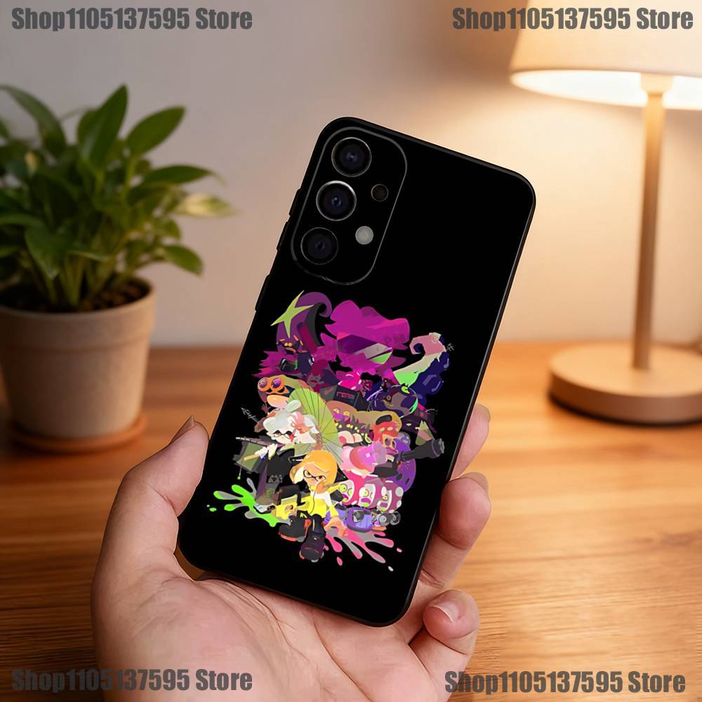 Game Splatoon Phone Case For Samsung S25,S24,S21,S22,S23,S30,Ultra,S20,Plus,Fe,Lite,5G Black Cover