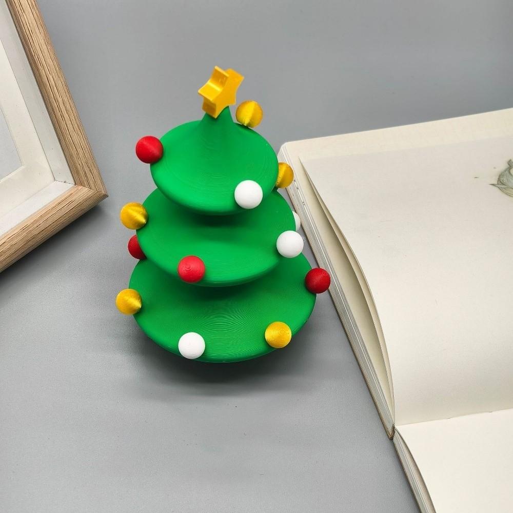 Detachable Rotating Christmas Tree PLA Christmas Tree Stress Relief Toy for Home Decor