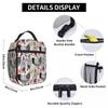 Schwarz-Weiß Hühnermuster Isolierte Lunchtasche für Damen Kinder Tragbar Lebensmittelboxen Thermische Lunchbox Tragetasche