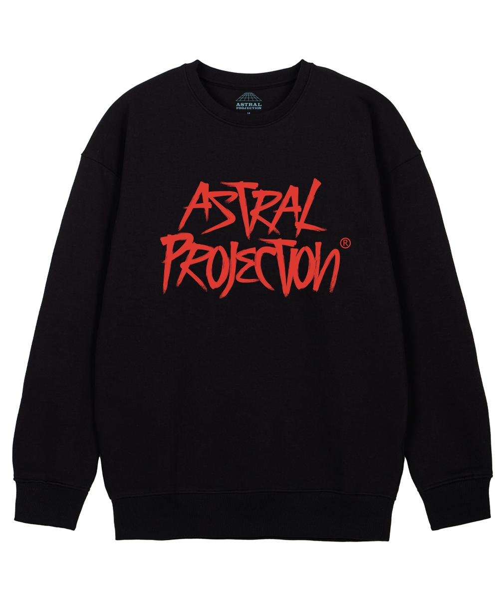 Свитшот свободного кроя с надписью  Astral Projection Graffiti _Черный M