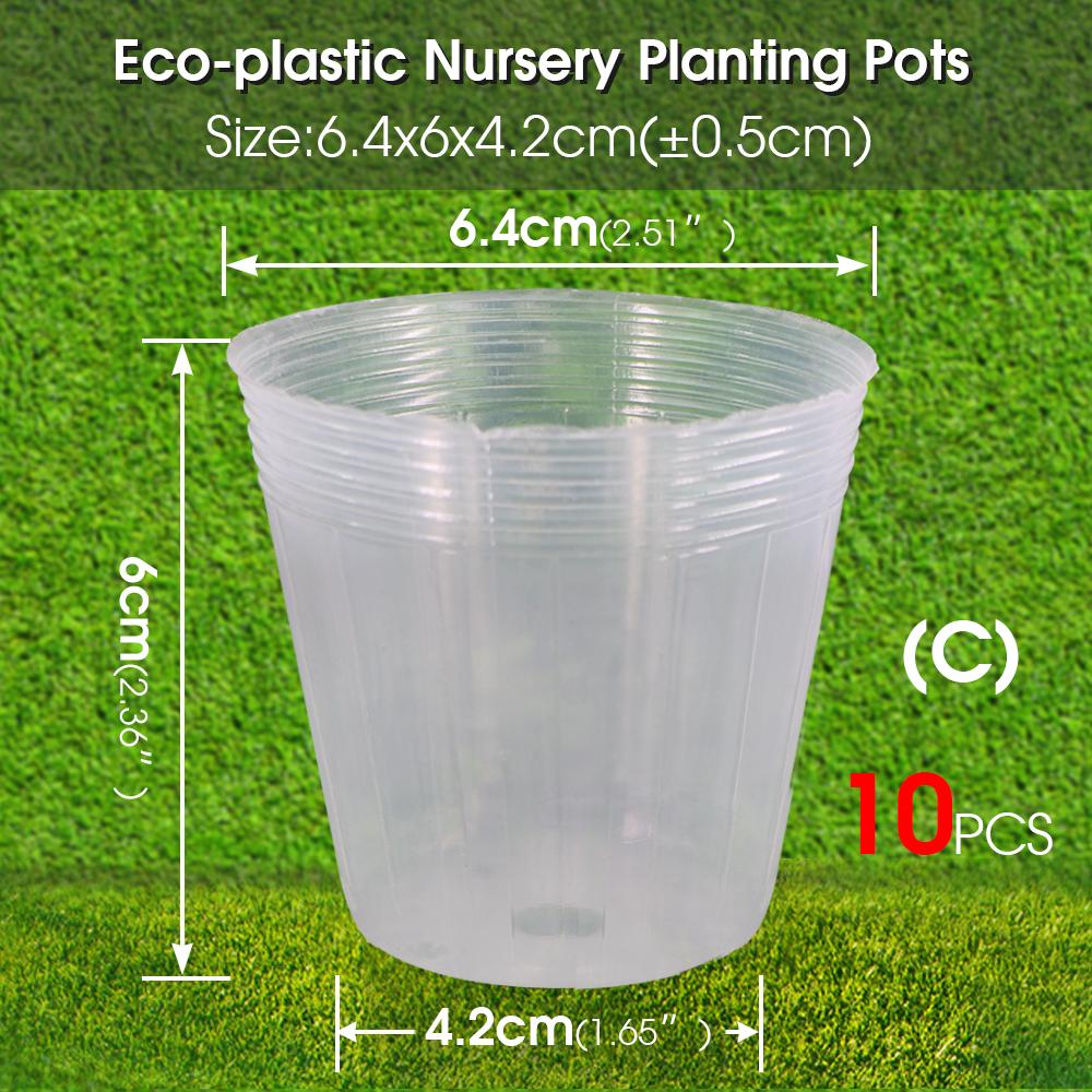 

10 шт. многоразовые прозрачные горшки для орхидей, питомник для растений, чашки для выращивания питательных веществ для пересадки цветов в саду, контейнер для размножения