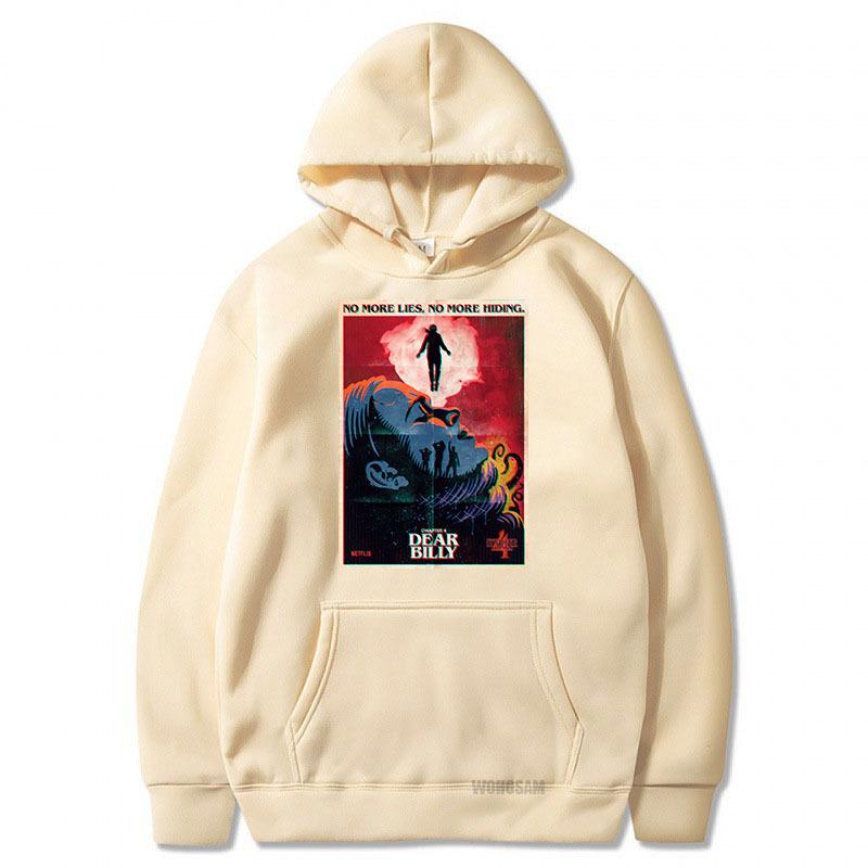 Stranger Things4 Printed hoodie with fleece hoodie 6625