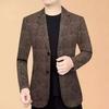 Men's Versatile Plaid Business Suit Jacket for Spring & Autumn