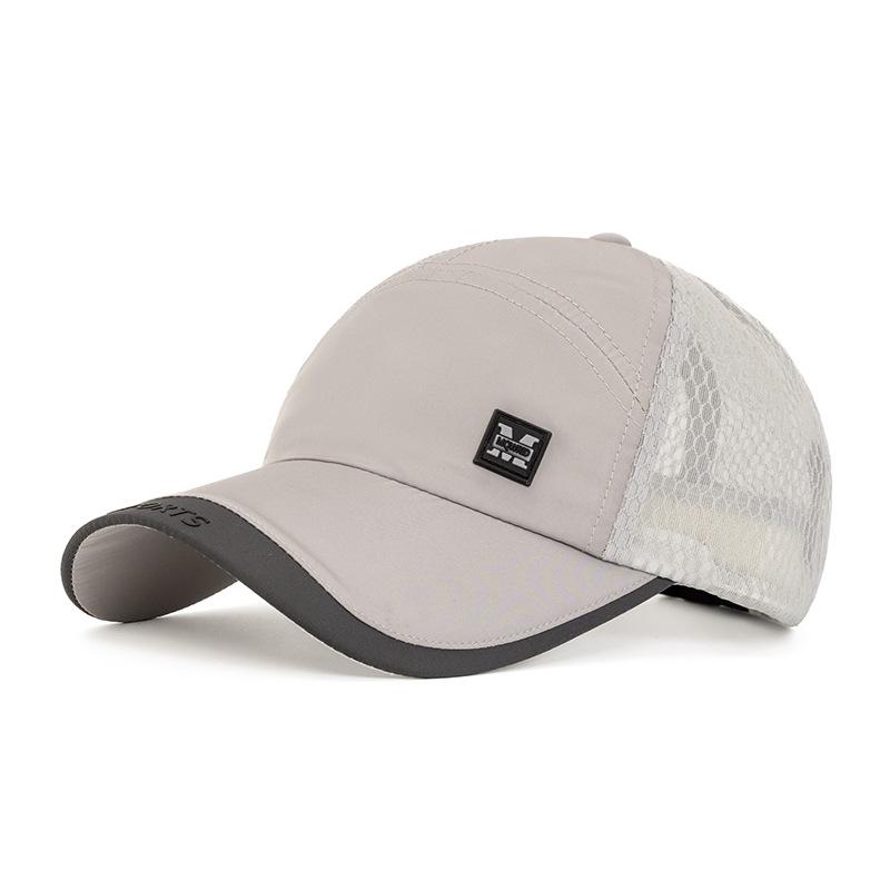 

Летняя быстросохнущая бейсболка сетчатая кепка мужская для активного отдыха, альпинизма, от солнца светло-серый