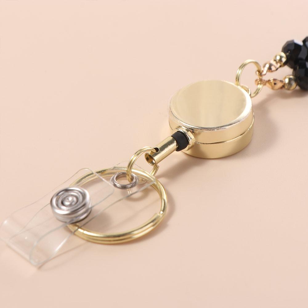 Fashion Women's Lanyard Necklace Natural Key Lanyard Badge Card Holder  Card Protector