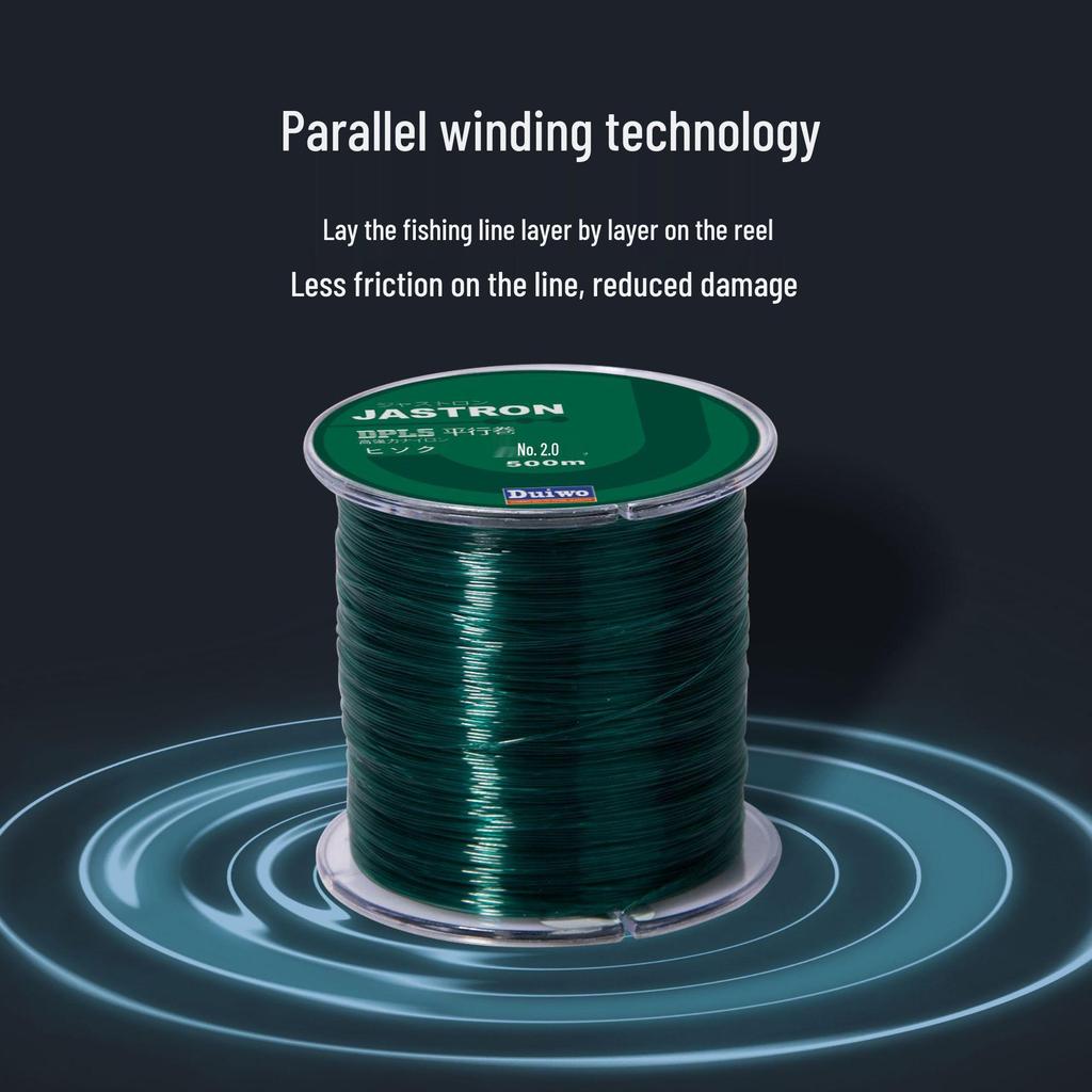 Brand Multi-Color Nylon Fishing Line - 500m Transparent Main/Leader Line, Various Specifications, Imported Raw Silk