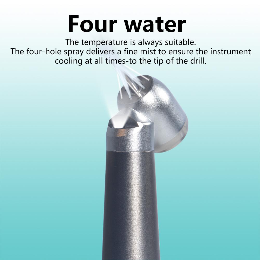 45 Degree Dental High Speed Handpiece with Fiber Optic Air Turbine for Impacted Teeth Remove Compatible with N Coupling