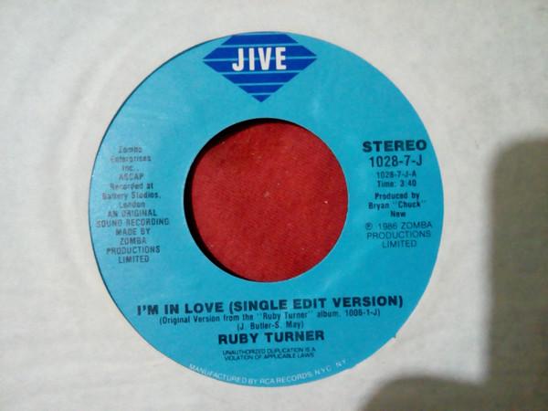 

7inch Record RUBY TURNER - I m In Love 10287J Jive 1986 Canada Soul/Funk Used