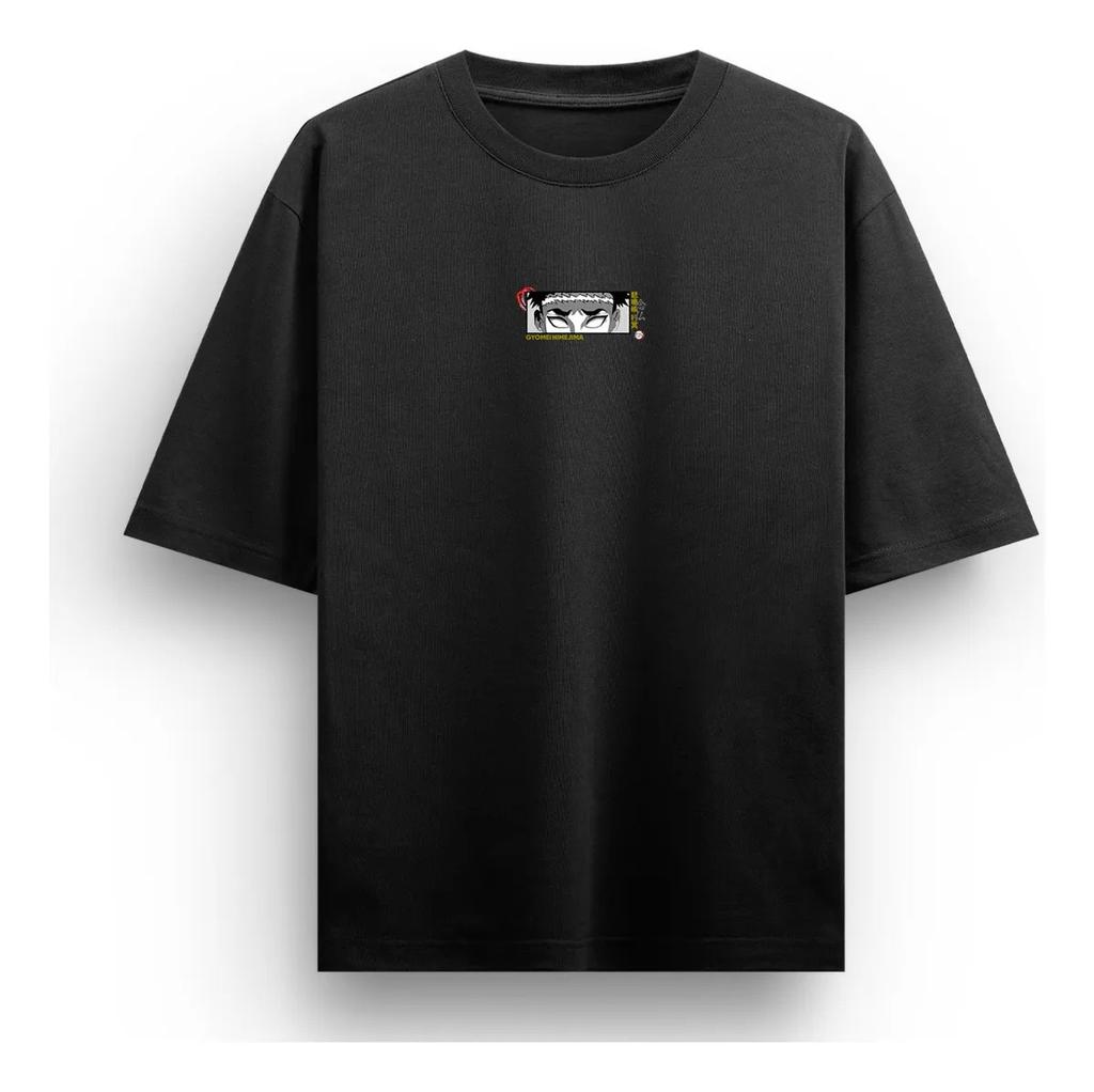 T-shirt Oversize con Stampa Anime Demon Slayer Uomo Donna Street Hip Hop Cotone Alta Qualità Manica Corta T-shirt Casual Abbigliamento Largo