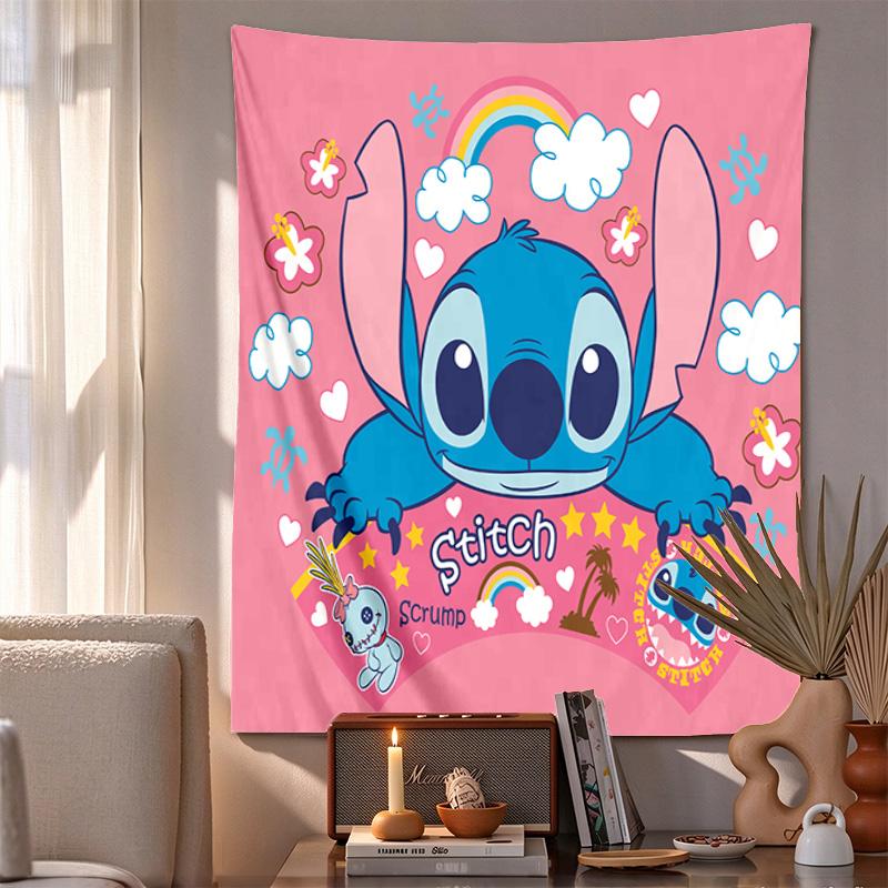 Stitch Art Pattern Tapestry Wall Hanging Boho Aesthetic Wall Blanket For Bedroom Living Room Dorm Home Wall Decor 1012122