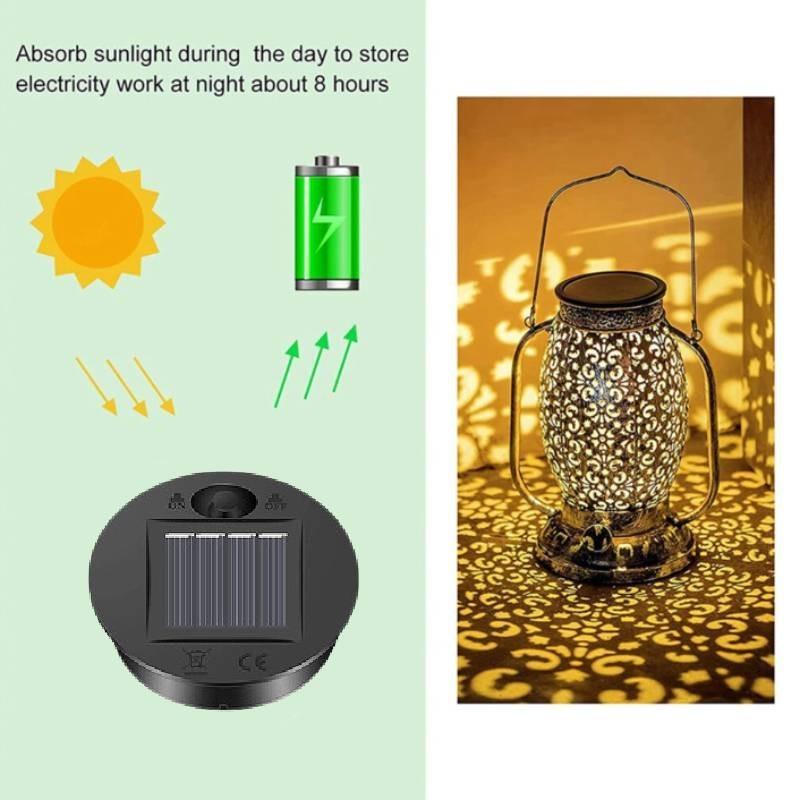 Elegant Solar Lantern Led Light For Outdoor Use With Stylish Hat And Garden Decor