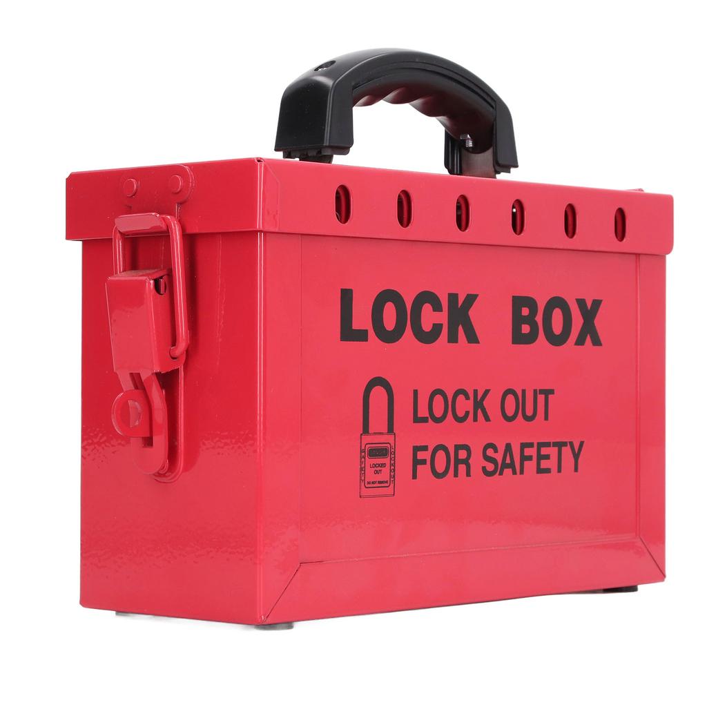 Lockout Tagout Box Portable Safety 13 Guage Lockout Tagout Group Lock Box For OSHA Compliance Group