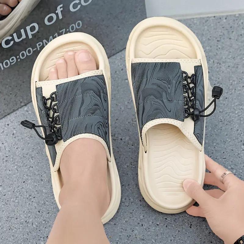 Fashion Slides Platform Beach Sabot Men's Shoe Soft Eva Male Slipper Original Cheap Shoes Liquidation High Quality Fashion Comfortable