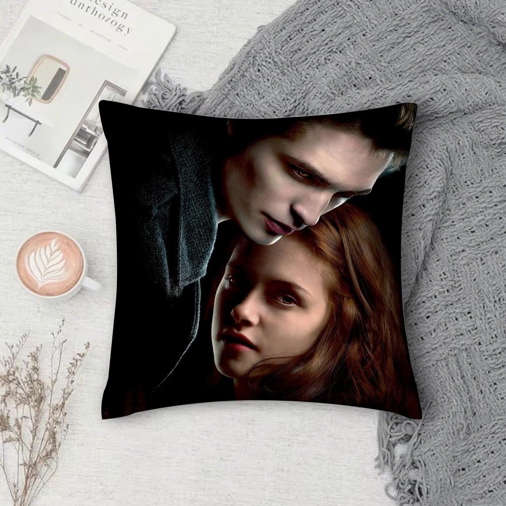 Classic Movie TV Film T-Twilight Pillow Case Square Double-Sided Printing Short Plush Sofa Cushion Cover Bedside Pillow