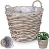 Wicker flowerpot cover 22x22 cm