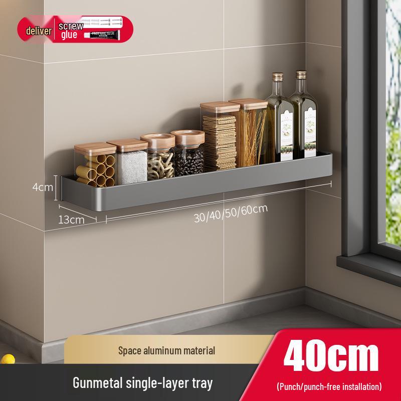 Wall-Mounted Multifunctional Kitchen Spice and Knife Organizer