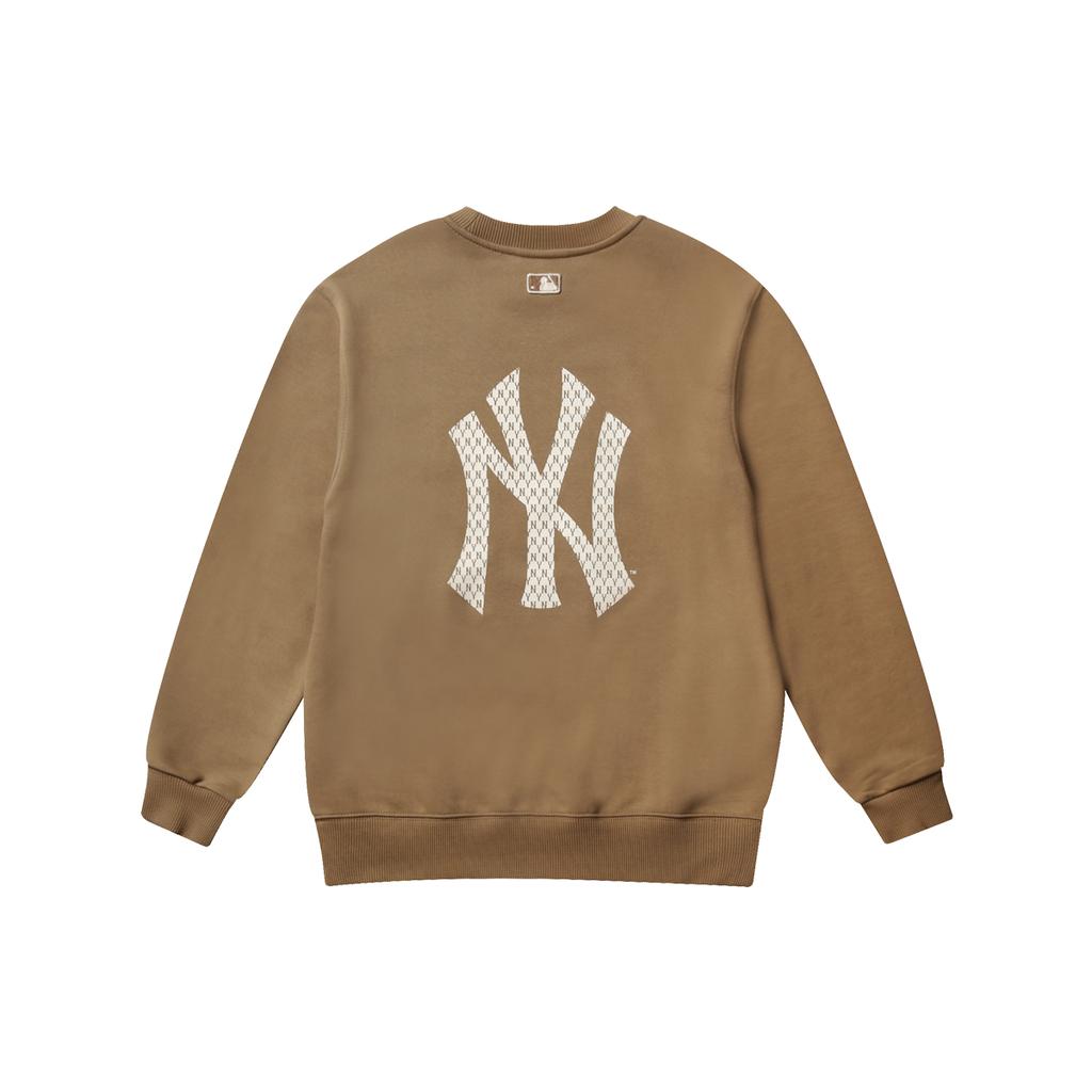 New MLB Old Flower Sweatshirts Unisex Khaki 31MTM1041-50B