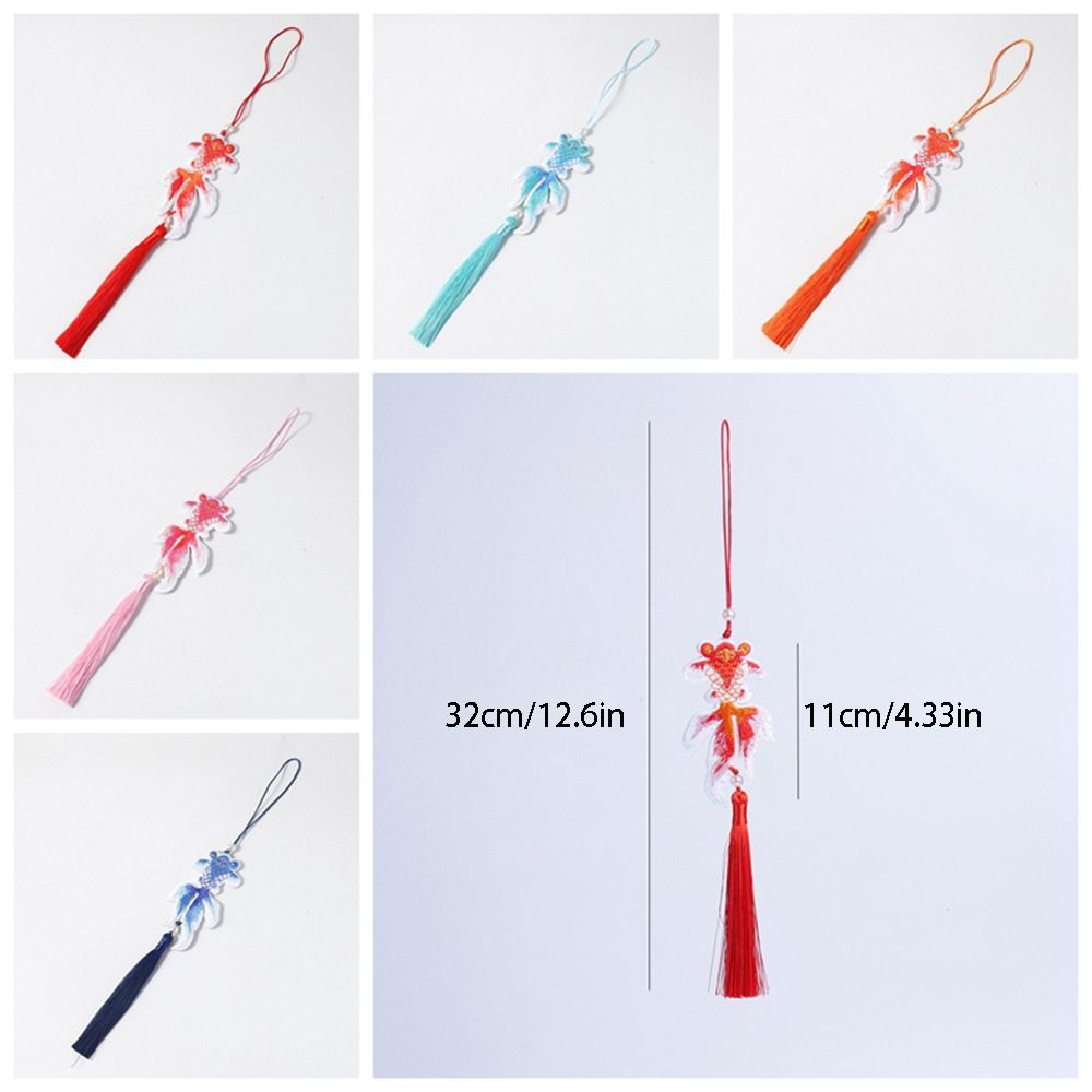 Ancient Style Hanging Koi Fish Pendant Chinese Tassels Ornaments  Spring Festival Celebration