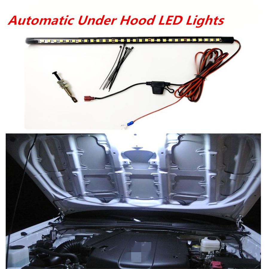 12V Car Pickup Hood Engine Bay Under Hood Automatic 5050 LED Light  Strip Lamp