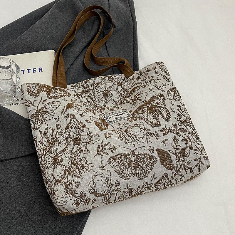 Large Capacity Single Shoulder Handbag for Women New Canvas Bag for Women Ins Versatile Shopping Commuter Tote Bag for Women