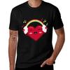 Happy Heart With Rainbow Headphones And Music Love T-Shirt Man T Shirt Luxury T Shirt Custom Print T-Shirt