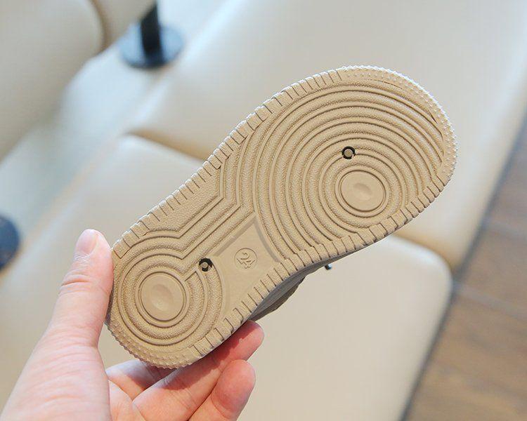 2025 Kids' Sneakers: Boys' Solid Bottom & Girls' High-Top Bread Shoes for Autumn/Winter