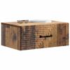 Wall Mounted Nightstand Reclaimed Wood Look 49 X 34.5 X 20 Cm