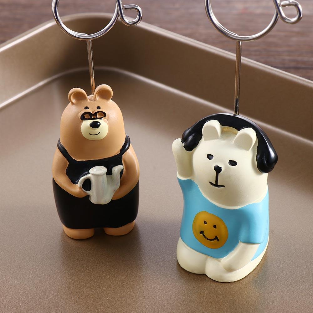 Creative Stationery Resin Message Holder Kawaii Bread Cat Memo Holder Photo Card Stand Memo Clip