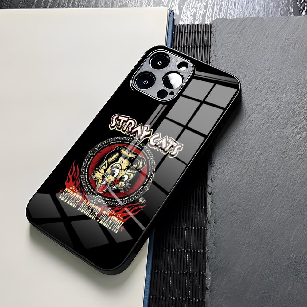 Stray Cats Rockabilly Slim Neu eingetroffen Handyhülle Für Iphone 16 15 13 12 Brandschutz 14 11 Pro Max Mini X Xr Xs 8 7 Puls 6