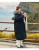 Autumn and Winter Women's Large Size Coat Hooded Fur Collar Horn Buckle Loose Casual Thickened Windproof Women's Jacket