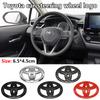2026 New For Toyota Car Steering Wheel Decorative Stickers Carbon Fiber Emblem For Toyota Corolla Camry Hilux Prius Avensis Auri