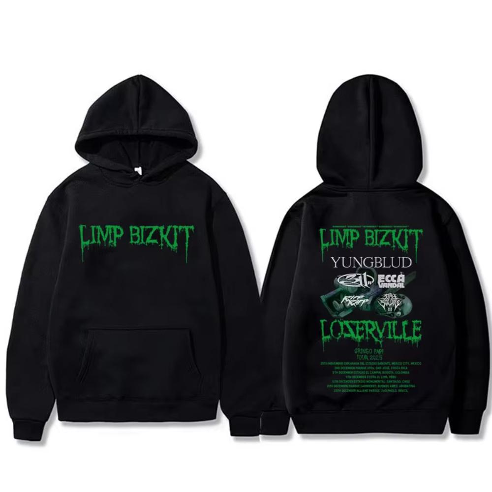 

Rock Band Limp Bizkit Loserville Tour Hoodie Men Women Casual Oversized Streetwear Male Vintage Fleece Sweatshirt S