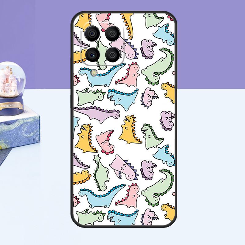 Fun Dinosaur Pattern Dino Case For Samsung Galaxy M15 M55 M35 M33 M21 M31 M16 M36 M56 M53 M13 M12 M32 M52 M14 M34 M54