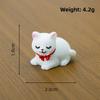 Cute Micro Cat Landscape Resin Ornament With Bow Tie Design For Home Decoration