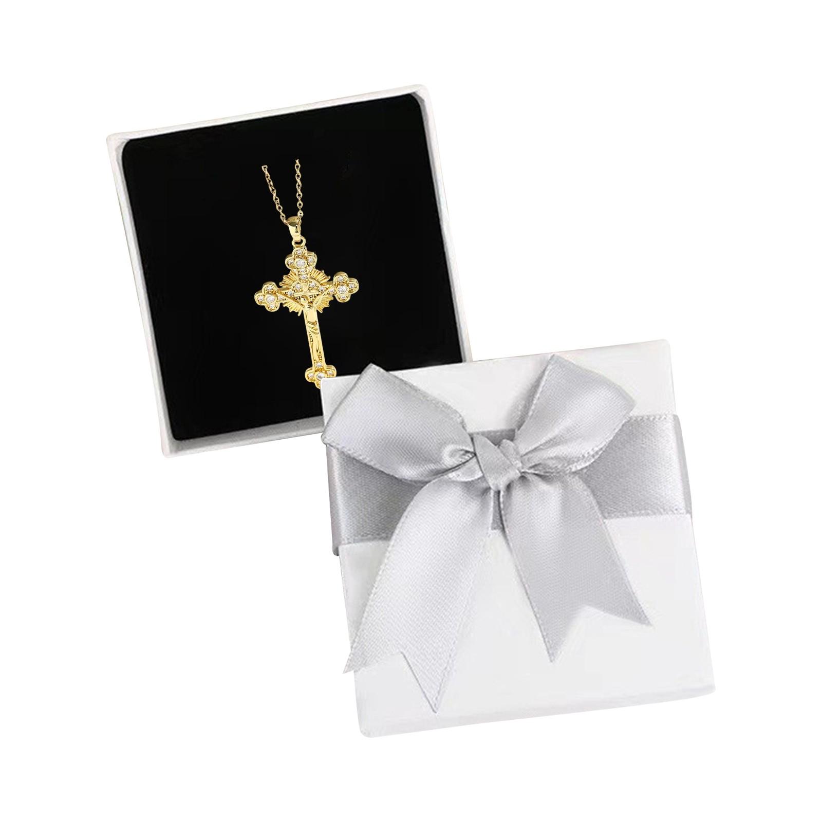 

Уникальный подарок на первое причастие, сияющий крест, инкрустированный бриллиантами, изысканная подарочная упаковка, идеальный выбор для выражения любви и веры! One Size